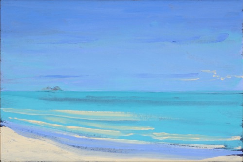 Waimanalo Beach Looking Towards Lanikai, 16" x 24", oil on linen, 2007, private collection. Waimanalo Beach Looking Towards Lanikai, 16" x 24", oil on linen, 2007, private collection.